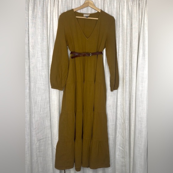 Universal Thread Olive Long Sleeve Dress - Picture 1 of 6
